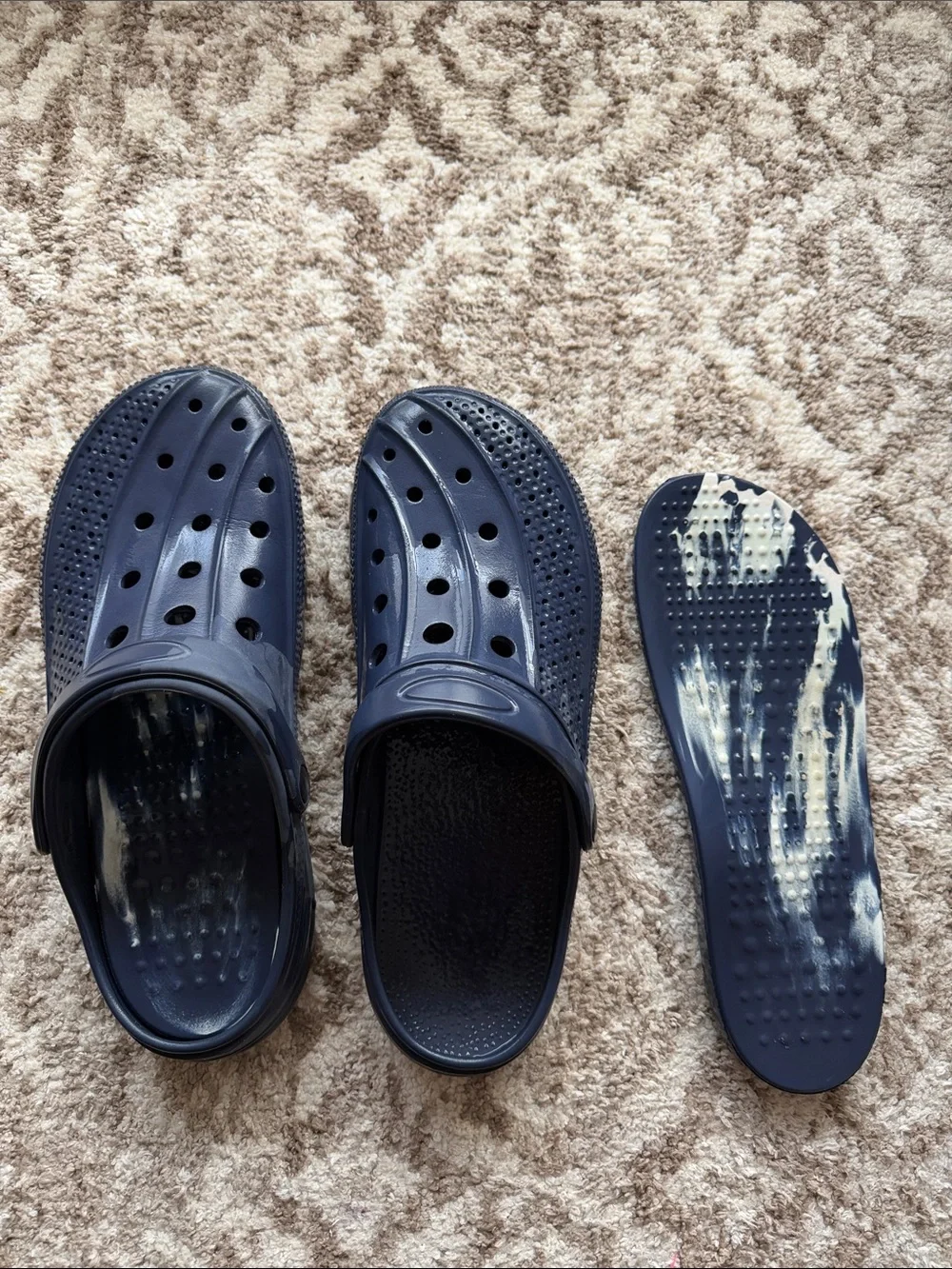 Men's Navy Slip-On Water-Resistant Clogs